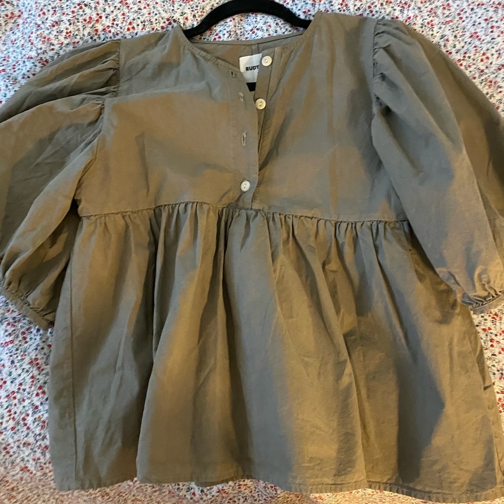 Rudy Jude Day Blouse Khaki/Green Size Small